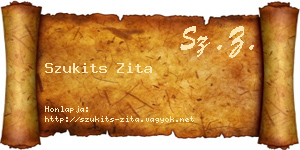 Szukits Zita névjegykártya